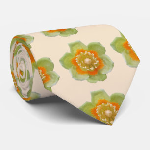 Necktie - Tulip Poplar Tulip on Cream