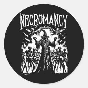 Necromancer - Vintage Creepy Monster Halloween Lov Classic Round Sticker