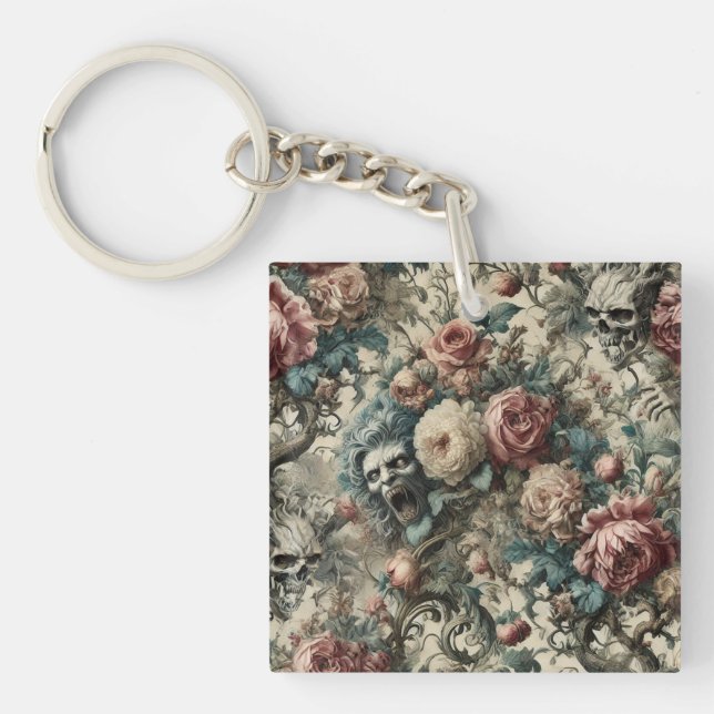 Necromancy of the Gnashed – Gothic Victorian  Key Ring (Front)