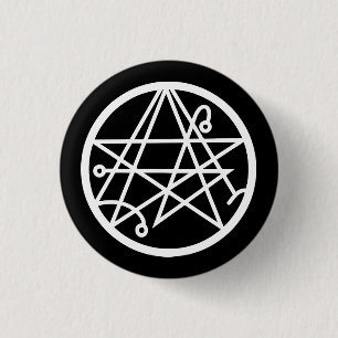 Necronomicon (white) 3 cm round badge