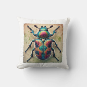 Necrophila Beetle 220824IREF238 - Watercolor Cushion