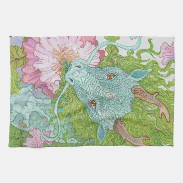 Nectar Dragon Tea Towel (Horizontal)