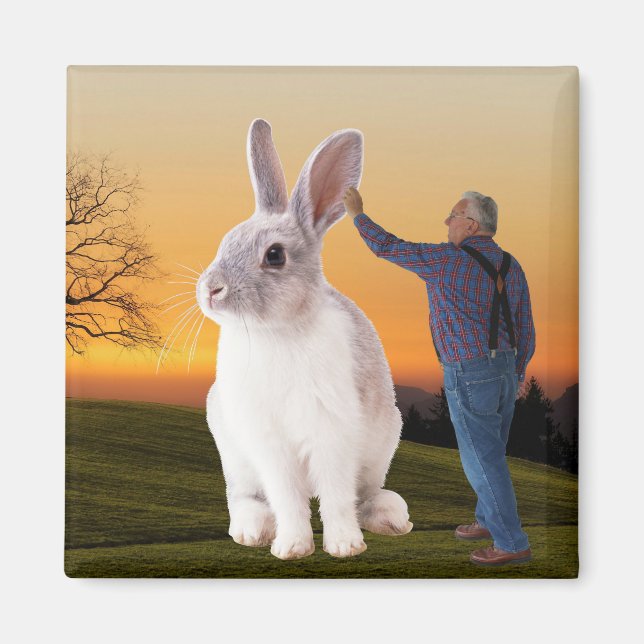 NED AND big rabbit Magnet (Front)