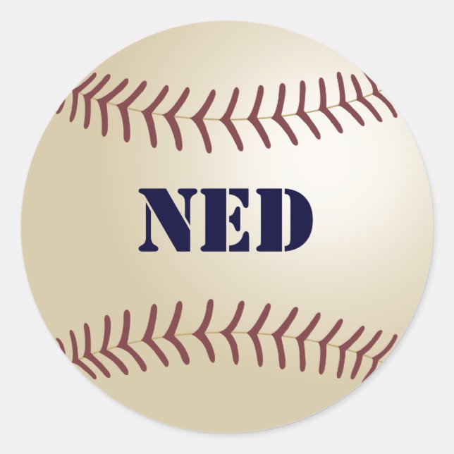 Ned Baseball Sticker / Seal (Front)