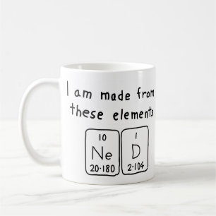 Ned periodic table name mug