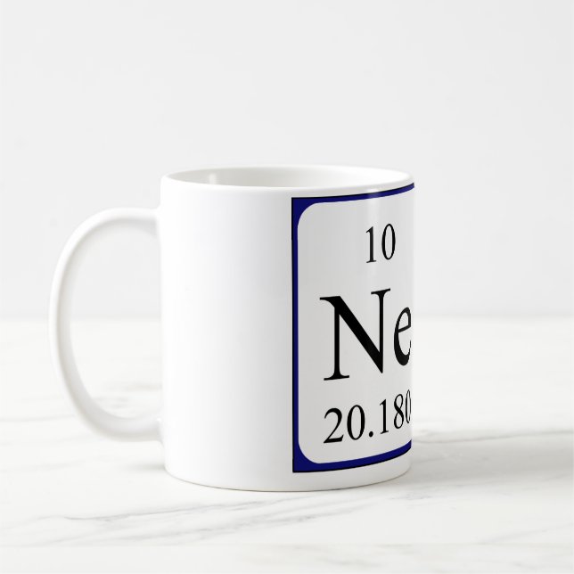 Ned periodic table name mug (Left)