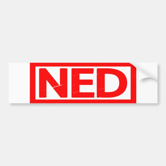 Ned Stamp Bumper Sticker (Front)