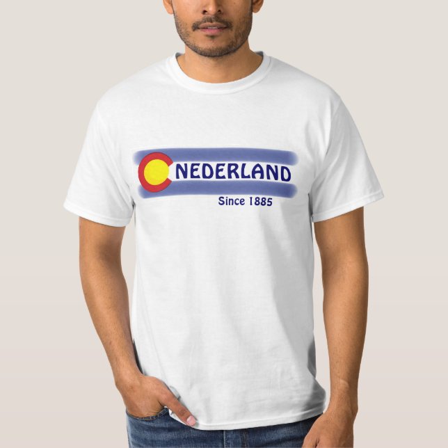 Nederland Colorado local flag value tee (Front)