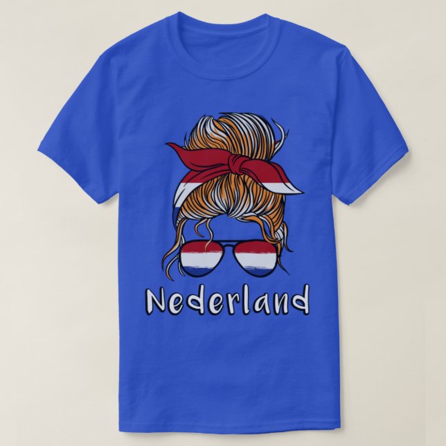Nederland Netherlands Girl football World Cup Dutc T-Shirt (Design Front)
