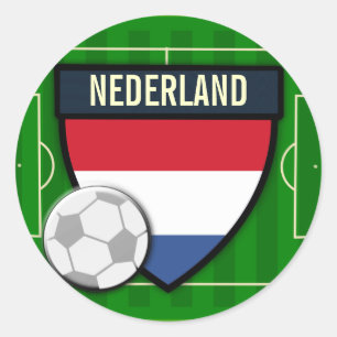 Nederland Netherlands Soccer Classic Round Sticker