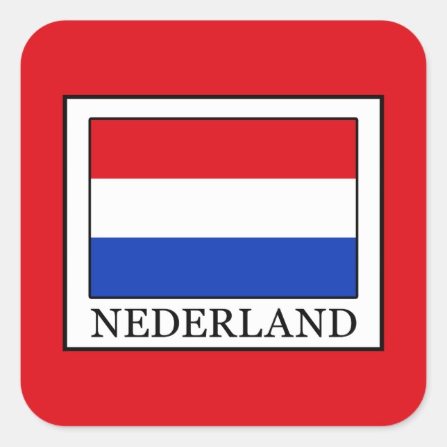 Nederland Square Sticker (Front)