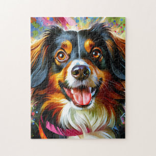 Nederlandse Kooikerhondje Dog Acrylic Print Jigsaw Puzzle