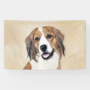 Nederlandse Kooikerhondje Painting - Dog Art Banner