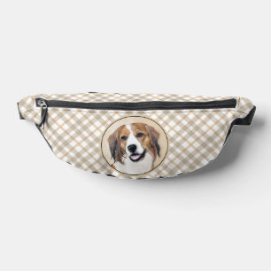 Nederlandse Kooikerhondje Painting Pet Dog Art Bum Bags