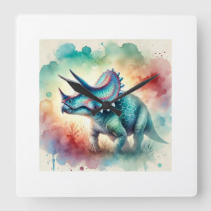 Nedoceratops 310724AREF111 - Watercolor Square Wall Clock