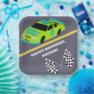 Need 4 Speed Race Car Boys 4th Birthday Party Paper Plate