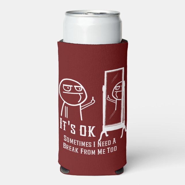 Need a Break Mirror Can Cooler (Seltzer Front)