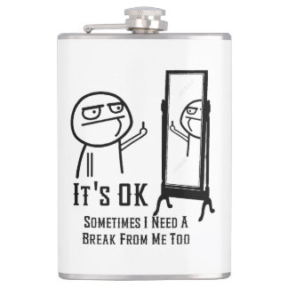 Need a Break Mirror Flask