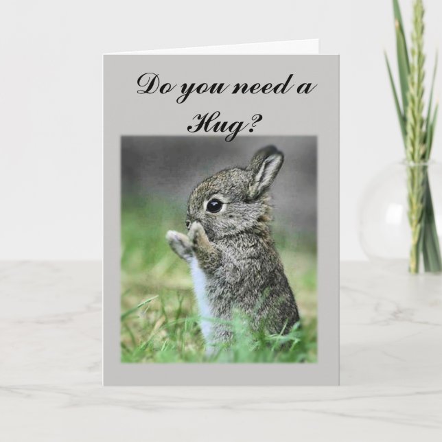 Need a Hug Bunny Card (Front)