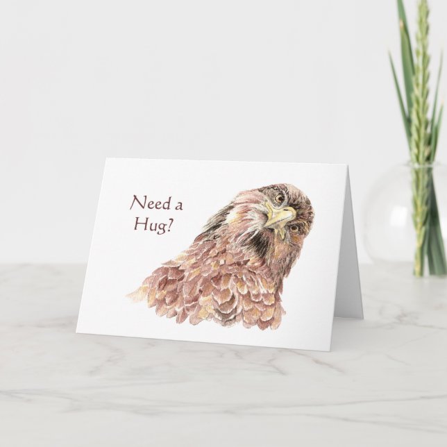 Need a Hug Silly Bird to Make you Smile, Encourage Card (Front)