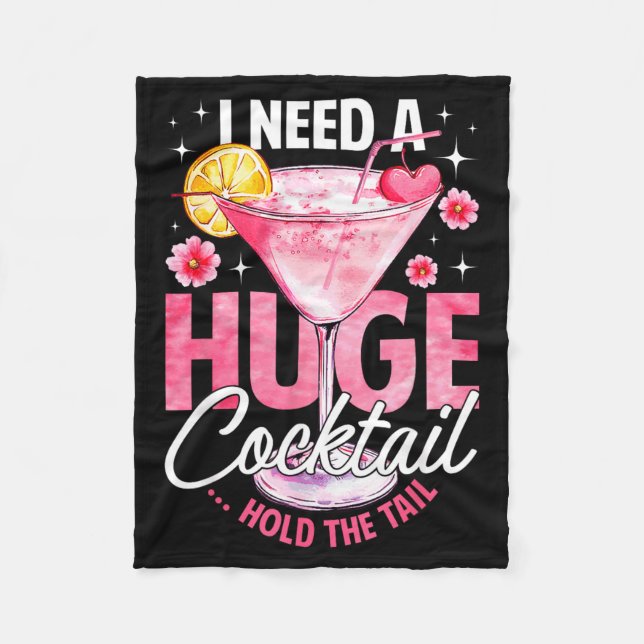 Need A Huge tail Hold The Tail Funny Summer Fleece Blanket (Front)