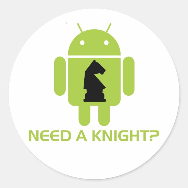 Need A Knight? (Software Developer Humour) Classic Round Sticker (Front)