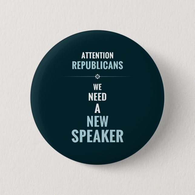 Need A New Speaker 6 Cm Round Badge (Front)