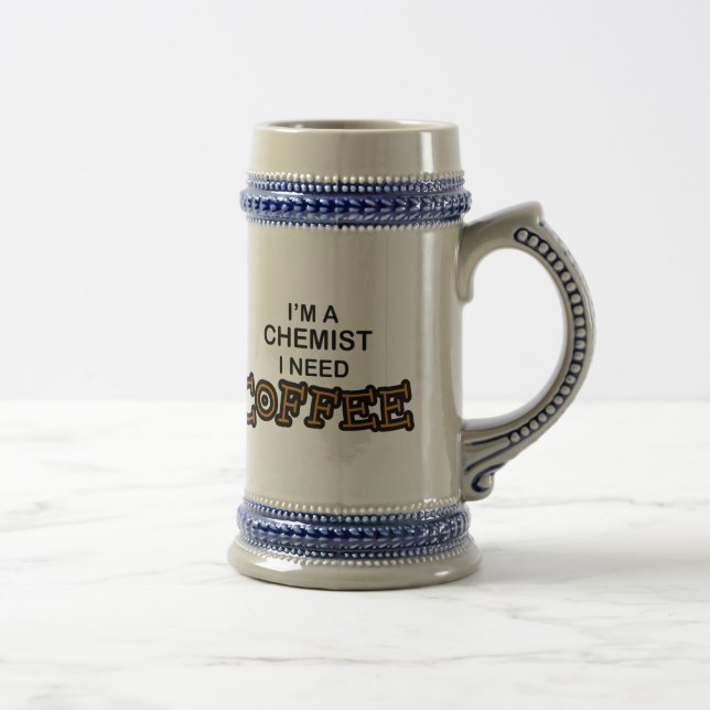 Need Coffee - Chemist Beer Stein (Right)