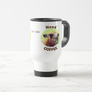 Need Coffee Humor Llama Personalized Travel Mug