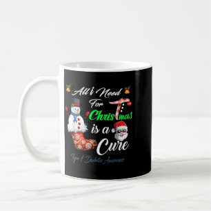 Need For Christmas Is A Cure Type 1 Diabetes Coffee Mug