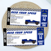 Need Four Speed Car Race Ticket Fourth Birthday