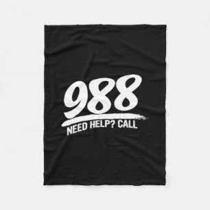 Need Help Call 988 Long Sleeve  Fleece Blanket