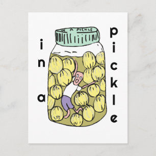 Need help in a pickle pickled onion jar postcard