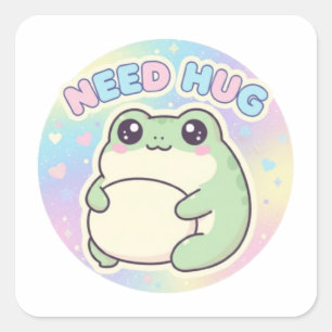Need Hug Frog Sticker Cute Self Hug Frog Kawaii Ae