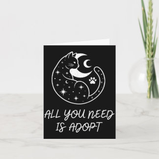 Need is Adopt Funny Cat Lover Cute Cat Vintage Card