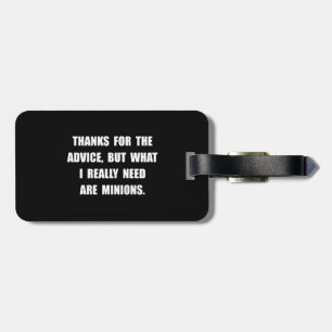 Need Minions Luggage Tag