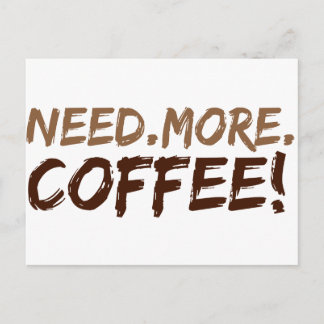 Need More Coffee Postcard
