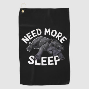 Need More Sleep Bulldog Humour for Dog Lovers Golf Towel