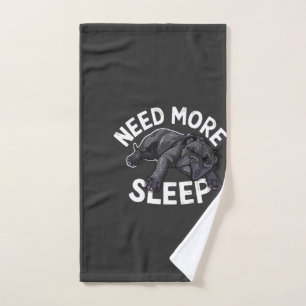 Need More Sleep Bulldog Humour for Dog Lovers Hand Towel