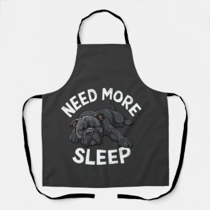 Need More Sleep Bulldog Illustration Relaxation Apron