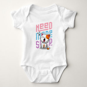 Need more Sleep   Funny Cat cute yawn expression Baby Bodysuit
