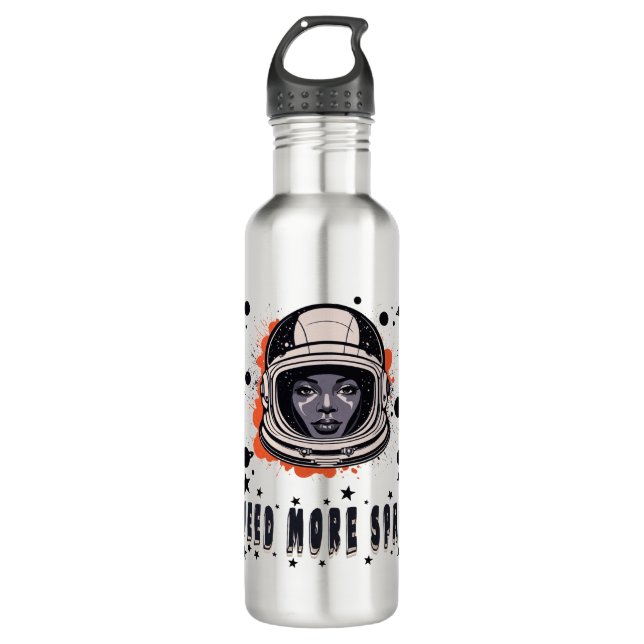 Need More Space – Astronaut Water Bottle (Front)