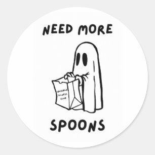 'Need More Spoons' Funny Chronic Illness Sticker