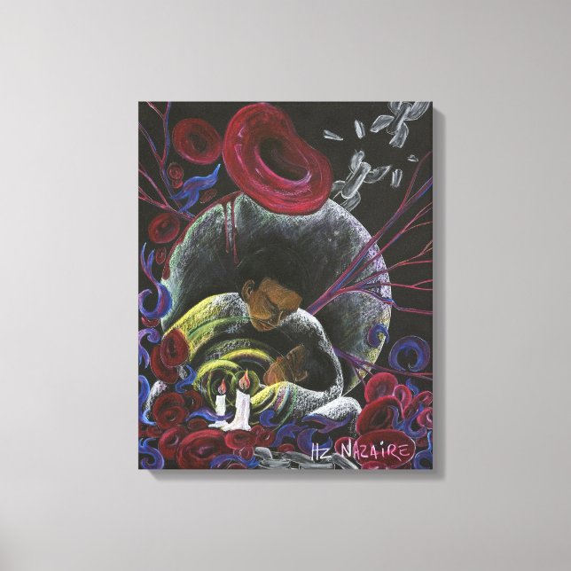 Need Not Suffer Alone - Sickle Cell Pain Awareness Canvas Print (Front)
