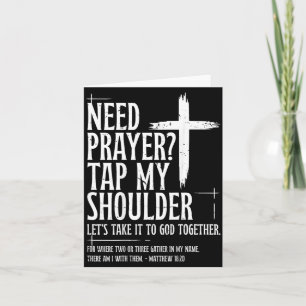 Need Prayer Tap My Shoulder Bible Verse Christian Card