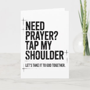 Need Prayer Tap My Shoulder Bible Verse Christian  Card