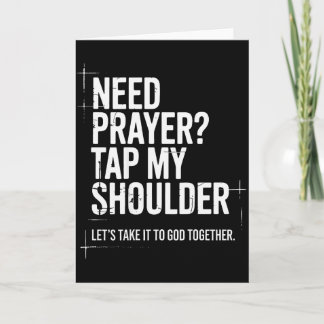 Need Prayer Tap My Shoulder Bible Verse Christian  Card