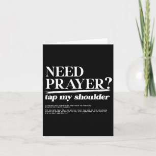Need Prayer Tap My Shoulder Christian Men Women Mo Card
