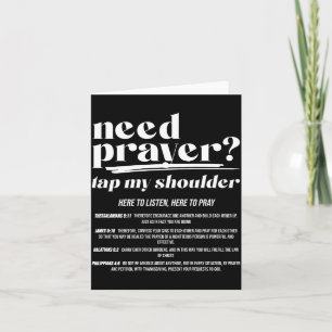 Need Prayer Tap My Shoulder Christian Men Women (o Card