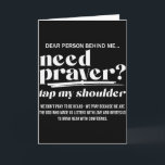 Need Prayer Tap My Shoulder Christian Men Women (o Card<br><div class="desc">Need Prayer Tap My Shoulder Christian Men Women (on Back) _7</div>
